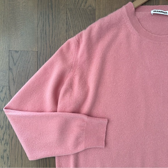 Jil Sander 100% Cashmere Crew Neck Oversize Sweater in Pink Size 40 / Small - Picture 5 of 9